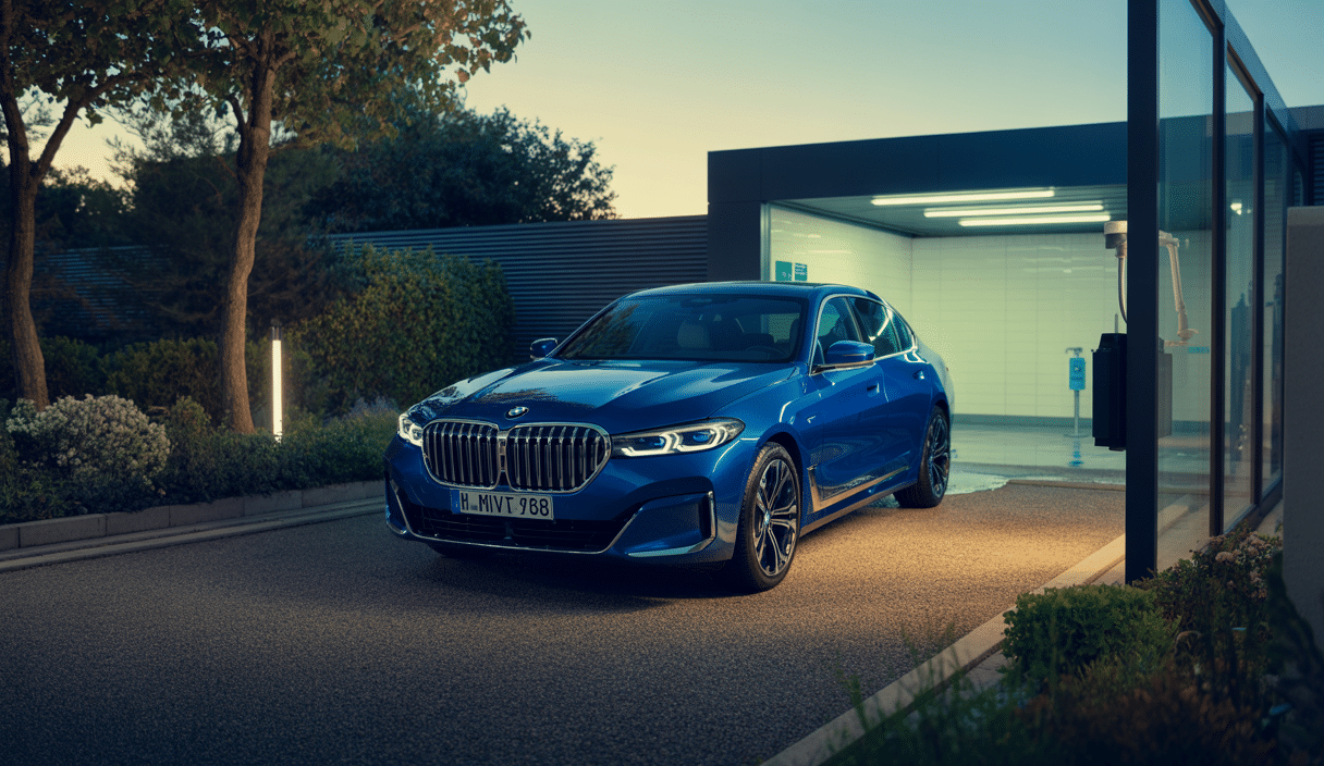 BMW propre après lavage écologique respectueux de la norme zéro rejet dans un centre detailing des Yvelines