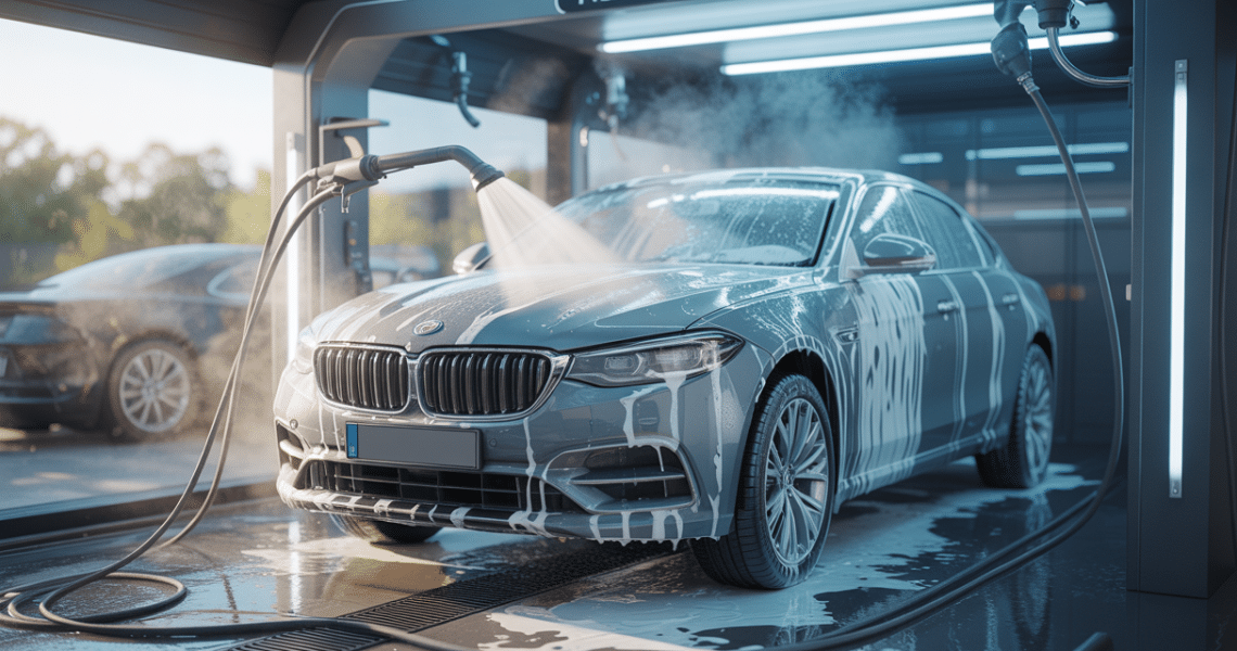 Box de lavage intérieur automobile en Yvelines utilisant des techniques vapeur et injection-extraction pour une désinfection profonde